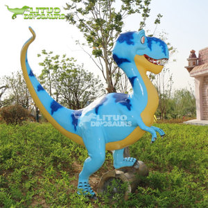 Statue de <span class=keywords><strong>dessin</strong></span> <span class=keywords><strong>animé</strong></span> en fibre de verre, roi <span class=keywords><strong>dinosaure</strong></span>, pour parc d'attractions - Product Image 2