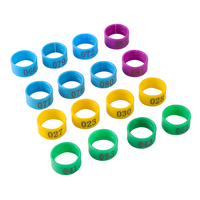 100 Anillos para Patas de Aves de Corral de 1.6/1.8/2.0cm, 001-100, Colores Surtidos, Etiquetas para Patas de Pollo, Bandas con Clip para Pollos, Patos, Gansos, Palomas