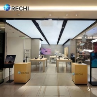 RECHI toko elektronik, penghitung toko Interior, desain meja untuk menampilkan perlengkapan toko telepon seluler & Aksesori telepon dinding kabinet