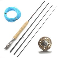 Kualitas Terbaik dengan Harga Murah Fly Fishing Rod dan Reel Combo 1.98M 2.1M 2.4M 2.7M Carbon Fiber Portable Terbang Memancing Set