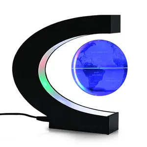 C nhựa máy tính để bàn Trái Đất bản đồ thế giới Globe Spinning Rotating Magnetic Levitating Magnetic nổi Globe cho trẻ em giáo dục trang trí nội thất