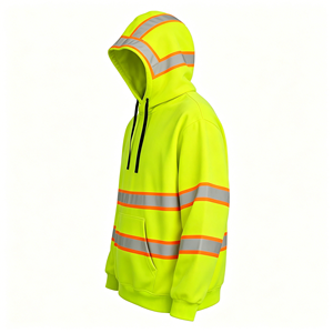 Winter Hi Visibility Reflective Safety Hoodie Fleece Insed Construction Sweatshirt Custom Logo Pocket - Product Image 3