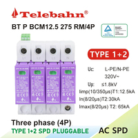 Parafoudre basse tension Telebahn Type1 4P 12,5 kA 10/350μs avec certification TUV pour TNC-S/TN-S