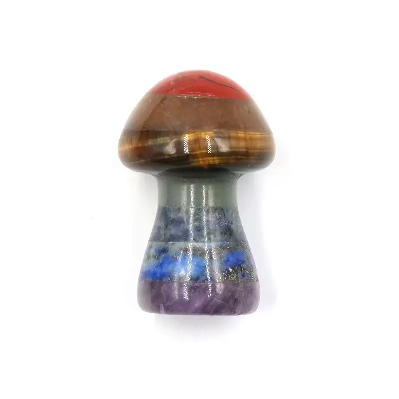 Wholesale Natural Crystal Gemstone Healing 7 Chakra Mushroom For Decor Gift