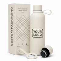 Bouteilles d'eau sportives en acier inoxydable isolées sous vide, réutilisables et écologiques, 500 ml et 750 ml, avec logo personnalisé, vente en gros