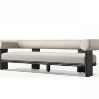 Ensemble de canapés d'extérieur en alliage d'aluminium 4 pièces style américain fabriqué en Chine modèle B11-017 pour hôtel, balcon, terrasse, villa, cour