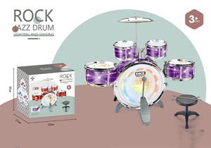 Wholesale Multi Color Kids Induction Lighting Jazz <b>Drum</b> Set Early Learning Rock <b>Drum</b> Toy with Stool <b>For</b> Children Gift - Product Image 5