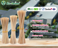 Brochettes plates en bambou personnalisables avec logo, bâtonnets de barbecue jetables pour poulet, kebab, apéritifs et traiteur