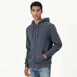 Sudadera con Cremallera para Hombre de la Mejor Calidad, con Logotipo Personalizado Impreso, Diseño Bordado, Patrón Sólido, Ajuste Cómodo, 100% Algodón con Detalles Bordados - Product Image 1