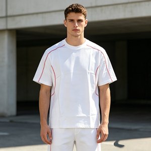 Custom Men's <b>t</b> <b>shirt</b> Short Sleeve O-Neck Cotton <b>polyester</b> <b>T</b>-<b>Shirt</b> Embroidered Letter Design Casual Style Regular Fit Tops - Product Image 1