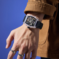 Nouvelle Montre Mécanique Automatique Squelette de Luxe Transparente 2026 pour Hommes, Montre de Sport Personnalisée OEM ODM, Stock d'Usine, Montre-Bracelet