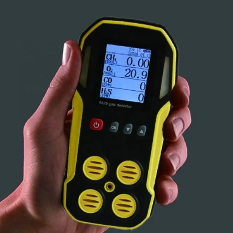 Handheld industrie 4 gas monitor multi gas analyzer CO H2S O2 Combustible gas detektor für mine kohle