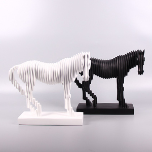 Statue de petit Animal de Style abstrait, Sculpture de cheval moderne, ornements en résine pour la décoration de la maison, <span class=keywords><strong>tendance</strong></span> <span class=keywords><strong>2022</strong></span> - Product Image 1