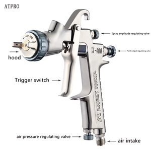 <span class=keywords><strong>Pistolet</strong></span> de pulvérisation pneumatique japonais <span class=keywords><strong>Iwata</strong></span> authentique W-400-S35, calibre 1.4, haute atomisation, pour <span class=keywords><strong>peinture</strong></span> de finition, type gravité, pot supérieur - Product Image 2