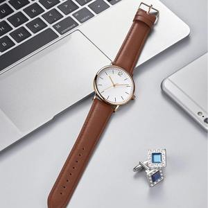 <span class=keywords><strong>2026</strong></span>年ニューファッションメンズ＆レディースカップル向けクォーツスリム小型防水30M耐水レザー腕時計（ポインターダイヤル付き） - Product Image 3