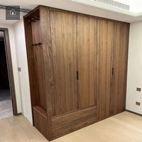 XINGRUO Armoire sur mesure en bois massif avec tiroirs, finition grain de bois, pour chambre à coucher, appartement, hôtel, villa, projets