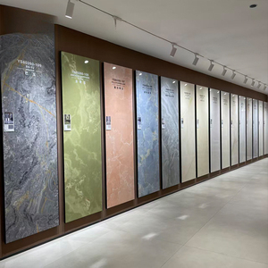 Fábrica de placas de roca de Guangdong, piedra de mármol de lujo de 800*2600, estilo Monet Garden Four-season, para sala de estar y cocina - Product Image 5