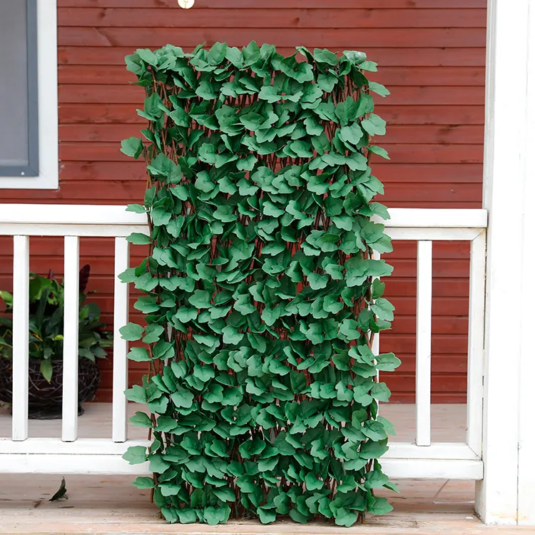 1X2M Goedkope Groothandel Elastische Groene Kunstmatige Bladeren Hek Voor Outdoor Verticale Muur Tuin Decoratie