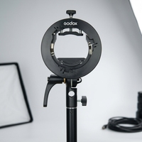 Boîte à lumière pliable de haute qualité avec support en S pour flash de studio photo, compatible Bowens, ensemble SoftBox noir S2 pour Godox