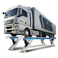 Plateforme de levage hydraulique à quatre poteaux 25T Maxima MLDJ250 certifiée CE pour véhicules lourds, entretien de camions et bus