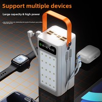 Batterie externe portable transfrontalière 50000 mAh ultra-grande capacité au lithium-ion avec câble de données intégré, charge rapide et affichage LED