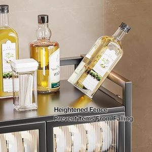 Wholesale Price Large Capacity <b>Kitchen</b> <b>Storage</b> Cabinet Multi-layer Bowls Dishes <b>Storage</b> Shelf Dustproof <b>Cupboard</b> with Doors - Product Image 4