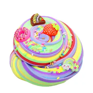 Kit de limo Favores de fiesta para hacer nube de mantequilla y limo de espuma para niños Tema de postre de pastel y helado DIY