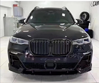 G07 19-22 Kit aero noir pour BMW X7 G07 Pre Lci Sport Upgrade Black Knight aero Bodykit Front Lip Diffuser Side Skirt Spoiler