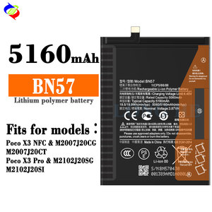 Batería de Polímero de Iones de Litio BN57 para Xiaomi <span class=keywords><strong>Poco</strong></span> <span class=keywords><strong>X3</strong></span> NFC/M2007J20CG/M2007J20CT/<span class=keywords><strong>Poco</strong></span> <span class=keywords><strong>X3</strong></span> <span class=keywords><strong>Pro</strong></span>/ M2102J20SG/M2102J20SI - Product Image 2