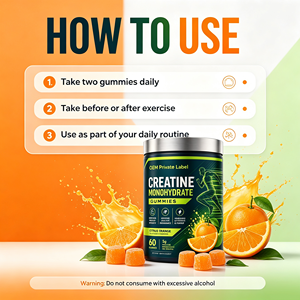Creatina Monoidrato in Gommose Gusto Arancia per Forza Muscolare e Resistenza Pre-Allenamento, Forma Personalizzata, Nutrizione, 60 Pezzi, OEM ODM HALAL - Product Image 4