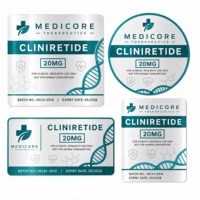 Etiquetas Personalizadas para Frascos de Vidrio de 3 ml y 10 ml para Péptidos y Cajas de Embalaje de Papel Rígido