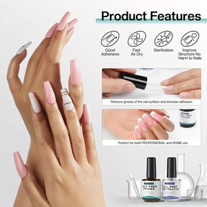 Sơn Gel UV cân bằng độ pH, dung dịch chuẩn bị móng, chất khử nước, không axit, không chứa chất bảo quản, sơn lót bột acrylic thuần chay - Product Image 5