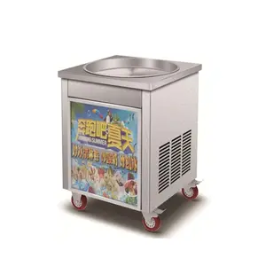 Professional Thai Rolled Pan Fry Fried Ice Cream Machine Small