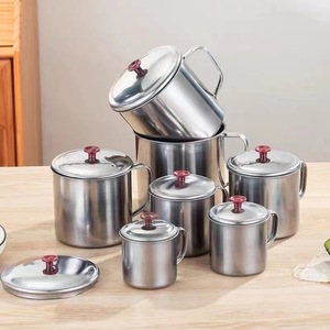 Stainless Steel Mugs With Lids 7cm 8cm 9cm 10cm 11cm 12cm Polished <b>Tea</b> <b>Infuser</b> For School Cafeteria Hotel Use - Product Image 2