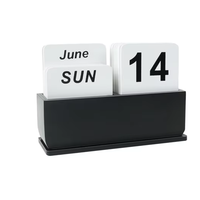 Calendrier de bureau hexagonal en MDF, écologique, peint, haute résistance, personnalisable, pour la maison et le bureau, avec fonction de retournement quotidien