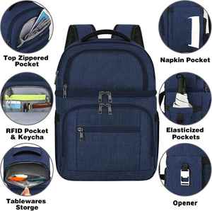 Custom Factory <b>Cooler</b> <b>Backpack</b> Insulated <b>Backpack</b> <b>Cooler</b> Leakproof Double Deck InsulatedCooler Bag - Product Image 3