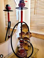 Paquete de caja de regalo Katana espada japonesa diseño aluminio El Bomber Hookah Shisha Chicha Nargile Blade espada diseño Hookah