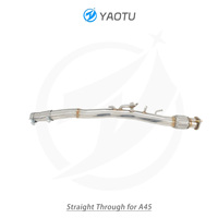 Pipa Knalpot Berkatup YT SS304 untuk Mercedes A35 AMG W177 2.0T Performa Tinggi Mid Tail Exhaust Pengiriman Cepat