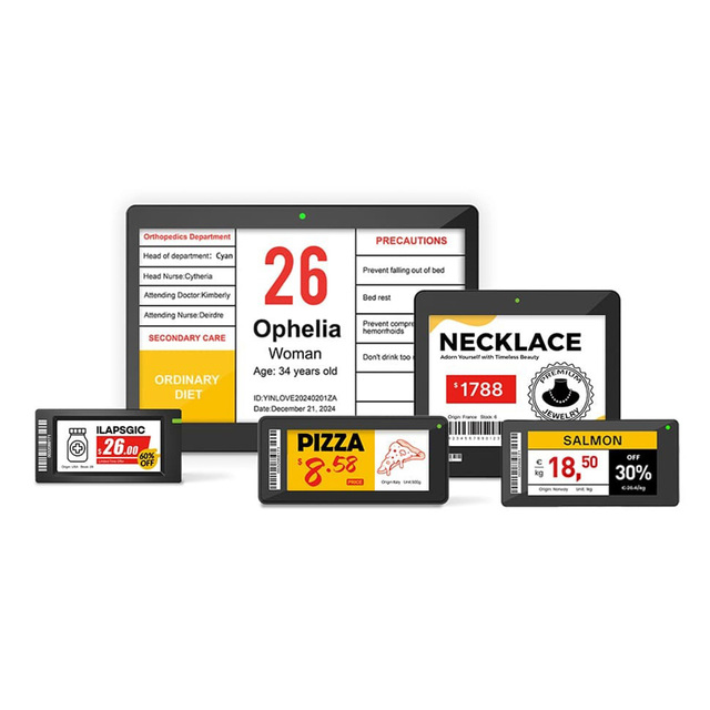 Supermarket Display Smart E Ink Price Labeling Display Color White Black Red Yellow Electronic Shelf Label ESL Digital Price Tag