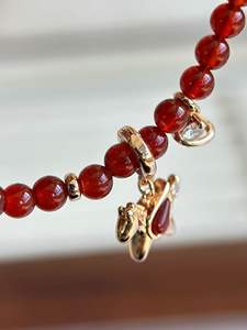 Nuevos Amuletos de Ágata Roja Natural con Forma de Caballo 2026, Joyería de Lujo de Oro de 18K con Animal del Zodíaco de la Suerte, Regalo de Aniversario para Mujeres y Hombres, Venta al por Mayor - Product Image 2