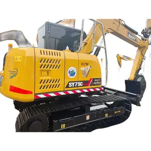 Sany75C Pro Used Excavator 7ton Mini Small Crawler Backhoe Landscaping Excavators Sy75 Sy 60 Sy95 For Sale Low Price