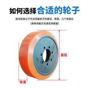 Rueda motriz para montacargas Jungheinrich de 230x75 mm, rueda de poliuretano sólido para transpaleta eléctrica, uso en interiores. - Product Image 2