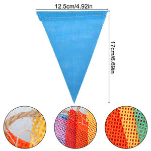 Guirnalda de 12 Banderines de Arcoíris Colgantes con Cuerda de 4m, Diseño Geométrico, Triángulos Multicolores, Bandera <span class=keywords><strong>Pastel</strong></span> - Product Image 3