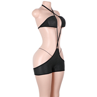Tenue de danse exotique personnalisée pour adultes, ensemble de vêtements avec string, porte-jarretelles et combinaison, pour festival, rave et spectacle