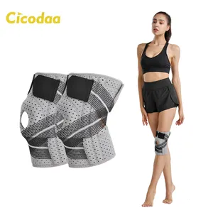 Professional Breathable Knee Compression Sleeve Adjustable Patella Pads Wraps Knee Support Kneepads For Running Exercising