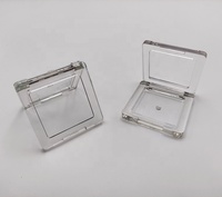 Nouvelle palette de blush carrée avec étui à blush vide à casserole carrée contenant de blush transparent emballage de maquillage en plastique