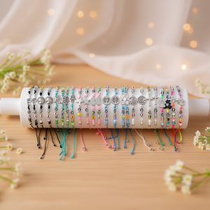 Bracciale a tubo con perline in acciaio inossidabile, gioiello alla moda da donna, idea regalo - Product Image 3