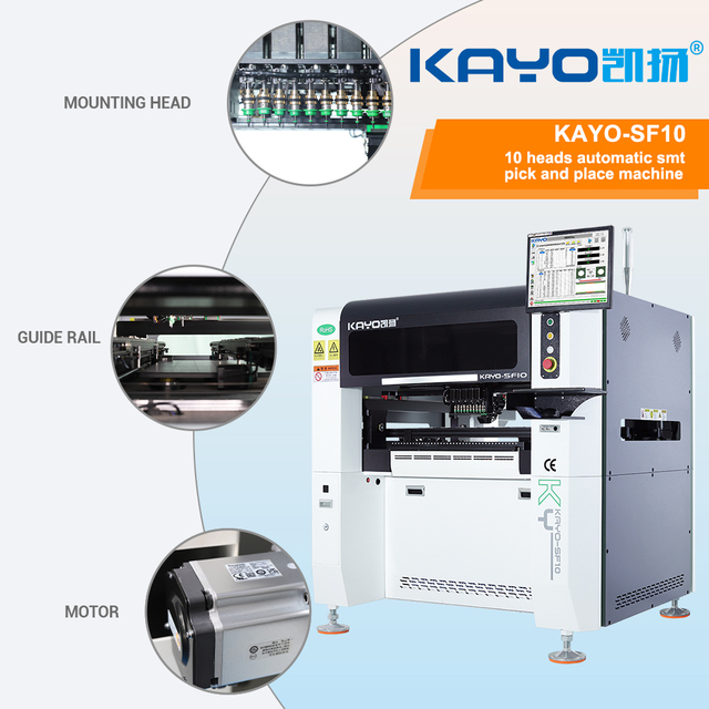 10 Heads Automatic SMT Pick and Place Machine for Small Business PCB Assembly SMD LED Projects