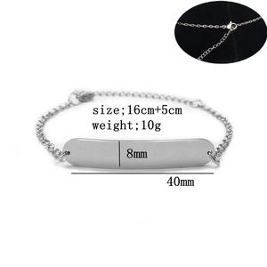 Gelang Kesehatan Logo Medis Peringatan <span class=keywords><strong>Diabetes</strong></span> Gelang Rantai Baja Tahan Karat - Product Image 2
