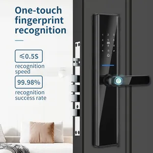 Qleung Digital S819-2 TTlock Zigbee App Remote Unlock With Password Smart Card Key Handle Smart Tuya Handle Door Lock